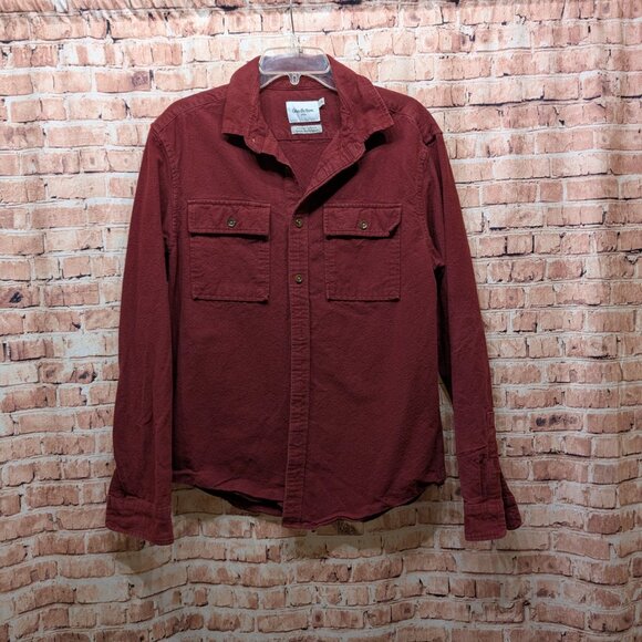 Goodfellow HEAVY Flannel Button Down Shirt Size Med - Picture 2 of 10